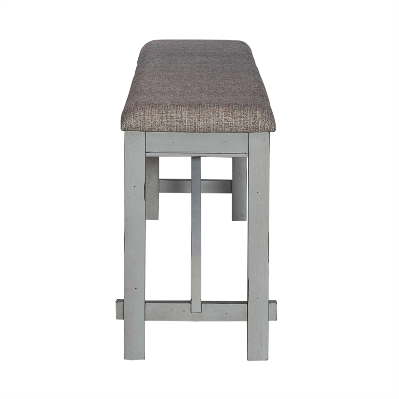 Liberty Furniture Newport Counter Height Dining Bench in Gray