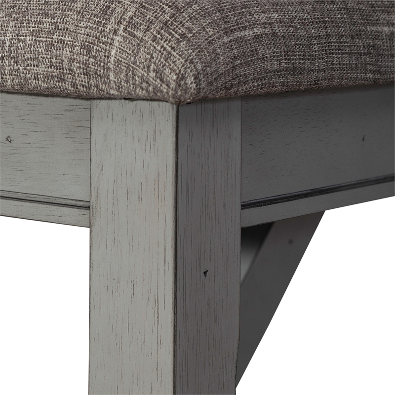 Liberty Furniture Newport Counter Height Dining Bench in Gray