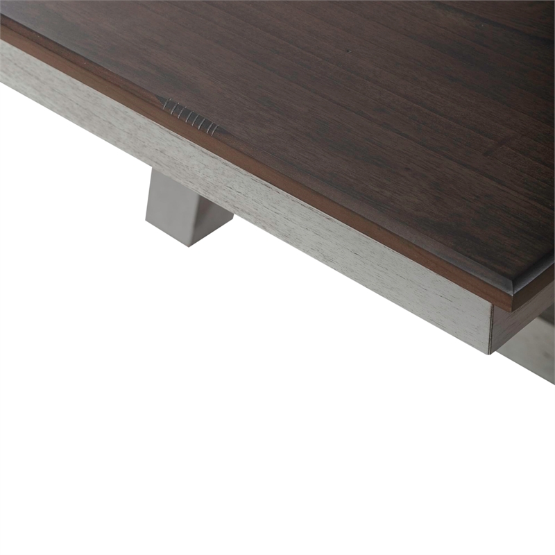 Newport 5 Piece Trestle Table Set in Gray