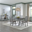 Newport 5 Piece Trestle Table Set in Gray