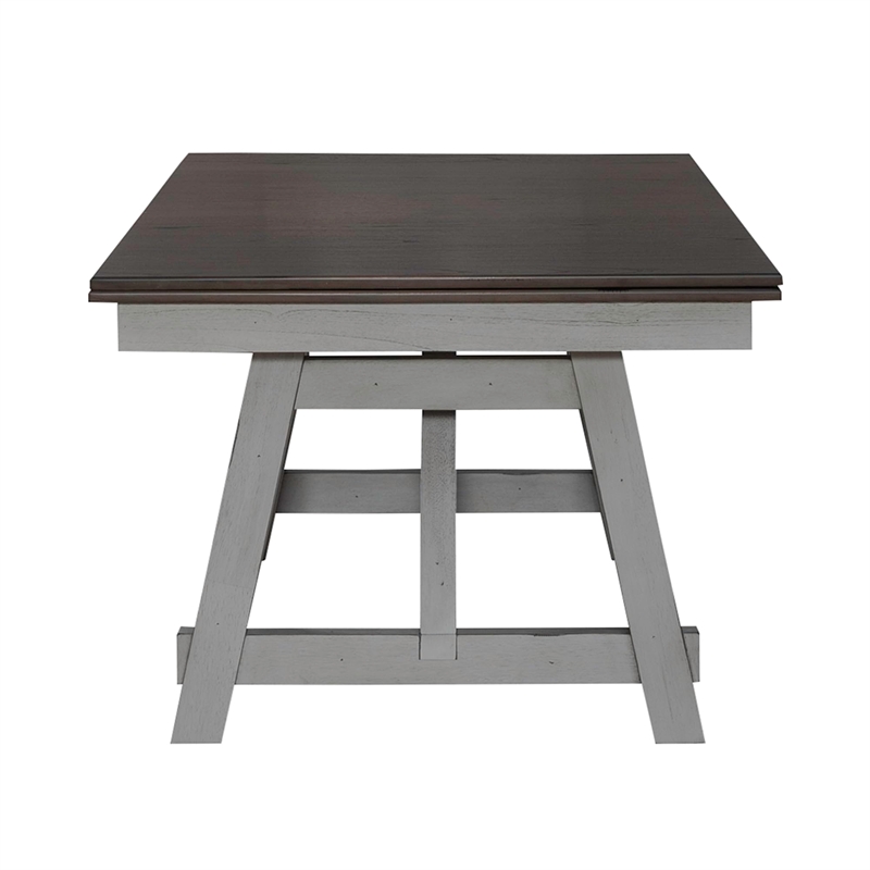 Newport 7 Piece Trestle Table Set in Gray