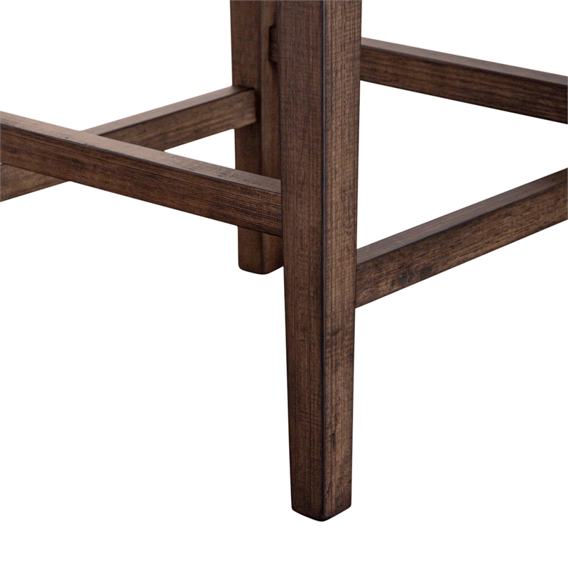 Liberty Furniture Arrowcreek Upholstered Console Stool in Weathered Stone