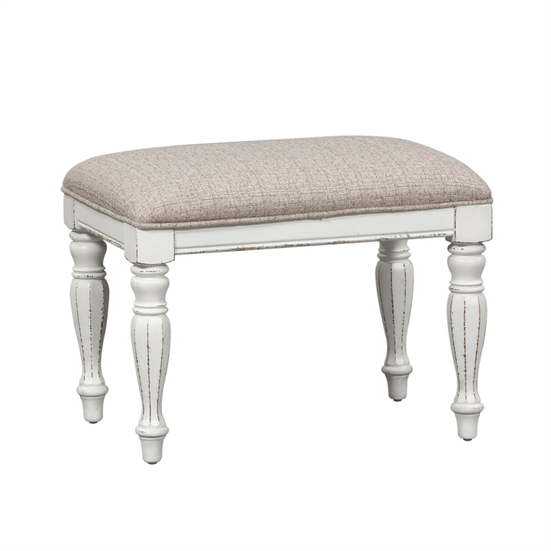 Magnolia Manor Accent Bench in White
