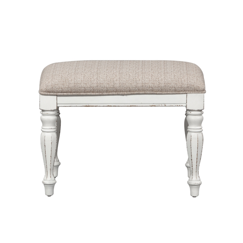 Magnolia Manor Accent Bench in White