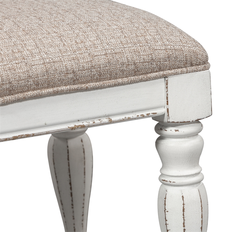 Magnolia Manor Accent Bench in White