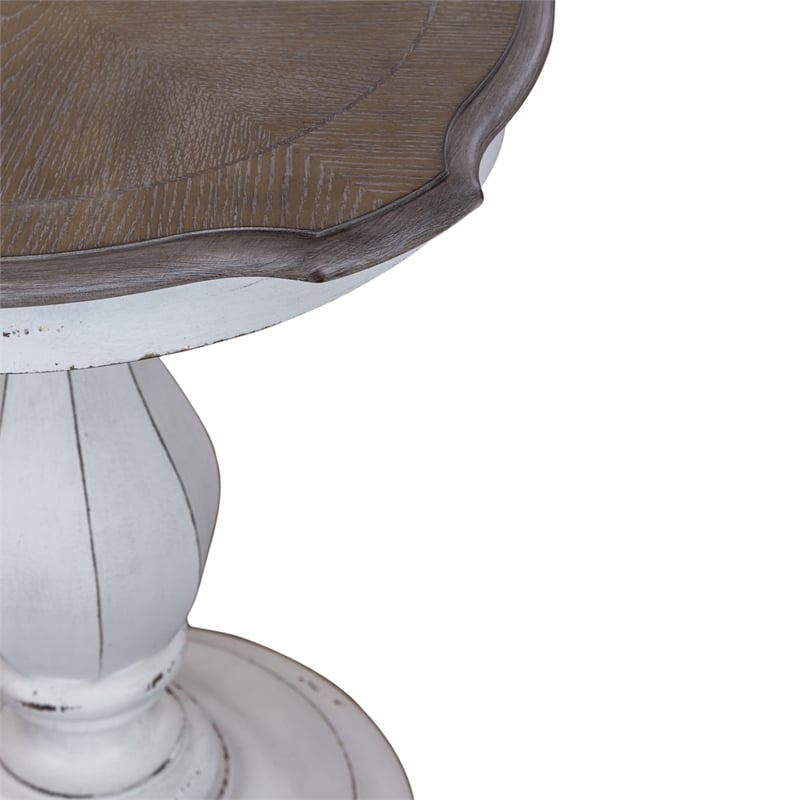 Magnolia Manor Round Accent Table in White