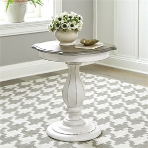 Magnolia Manor Round Accent Table in White