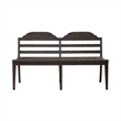 Paradise Valley Ladder Back Bench in Saddle Brown
