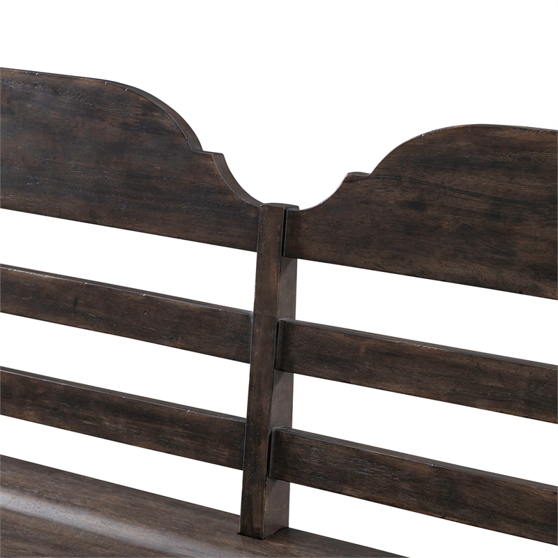 Paradise Valley Ladder Back Bench in Saddle Brown