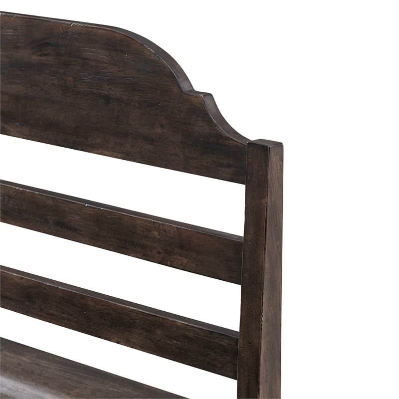 Paradise Valley Ladder Back Bench in Saddle Brown