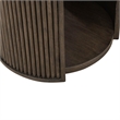City View Round End Table in Coffee Bean