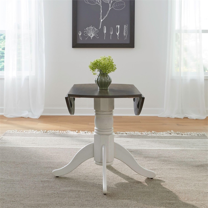 Brook Bay Drop Leaf Table Set in White