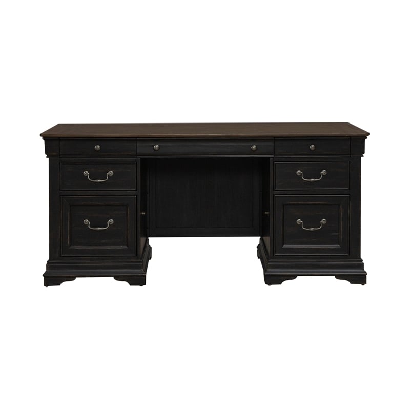 Meritage Jr Executive Desk - Aged Charcoal