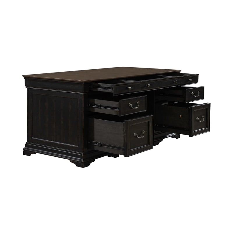 Meritage Jr Executive Desk - Aged Charcoal