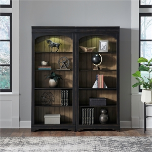 Meritage 2 Piece Bunching Bookcase - Aged Charcoal