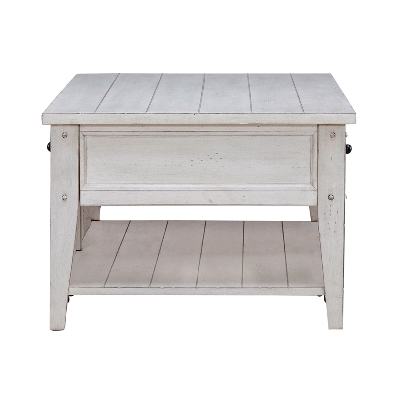 Lake House Cocktail Table in Weathered White