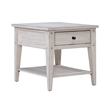 Lake House End Table in Weathered White