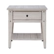 Lake House End Table in Weathered White