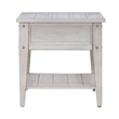 Lake House End Table in Weathered White