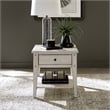 Lake House End Table in Weathered White