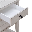 Lake House Chair Side Table Weathered White