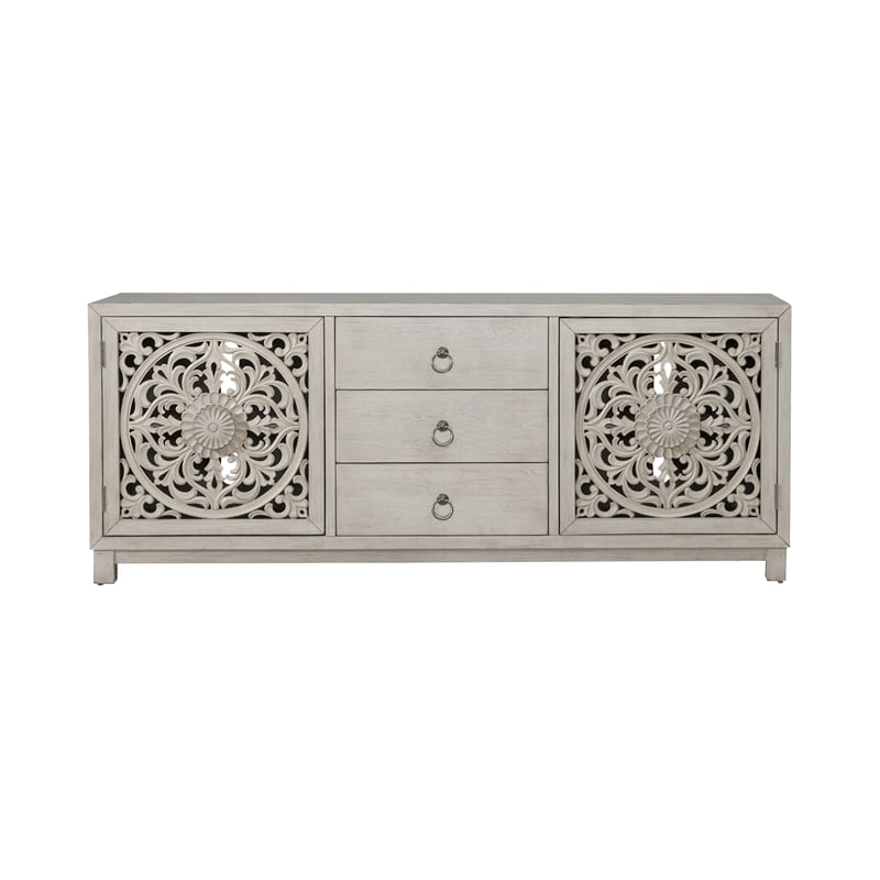 Sundance 2 Door 3 Drawer Accent Cabinet in White