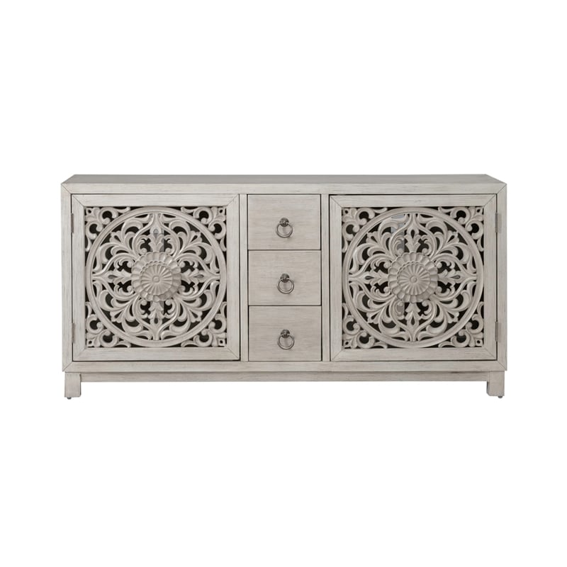 Sundance 2 Door 3 Drawer Accent Cabinet in White