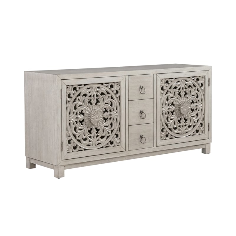 Sundance 2 Door 3 Drawer Accent Cabinet in White