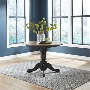 Liberty Furniture Carolina Crossing Drop Leaf Table Set - Black