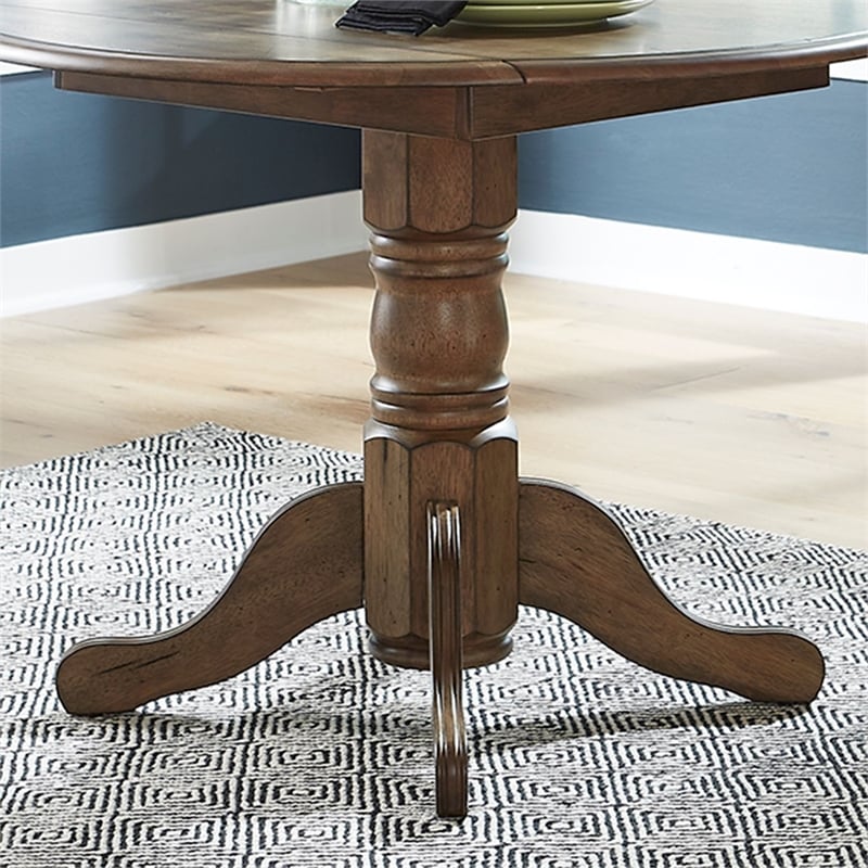 Liberty Furniture Carolina Crossing Drop Leaf Table Set - Brown
