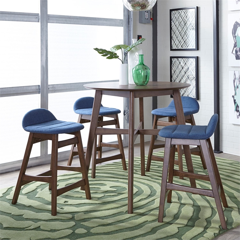 Liberty Furniture Space Savers 24 Inch Counter Chair - Blue (RTA)-Set of 2
