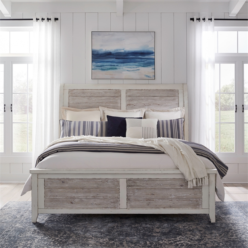 Liberty Furniture Backroads Queen Sleigh Bed - White
