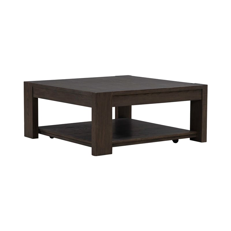 Liberty Furniture Lennox Hill Oversized Square Cocktail Table - Brown