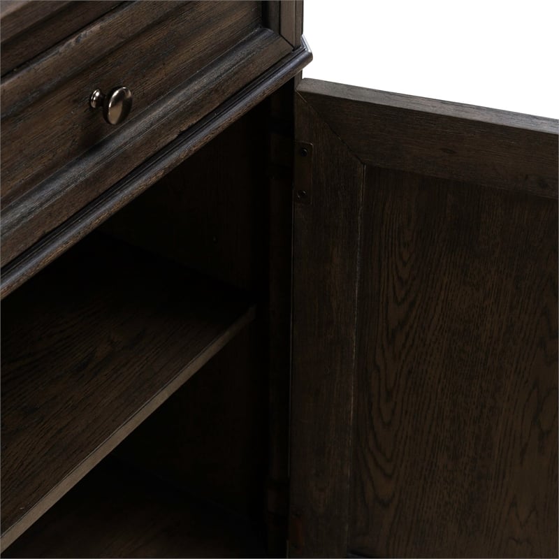 Liberty Furniture Grant Park Rubber Wood Wine Buffet in Cappuccino