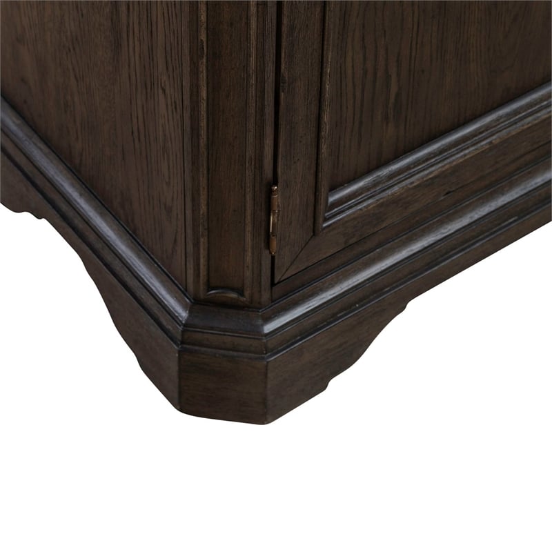 Liberty Furniture Grant Park Rubber Wood Wine Buffet in Cappuccino