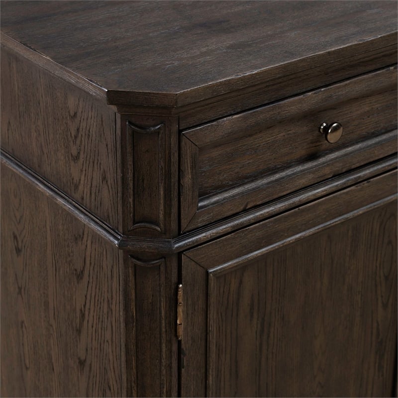 Liberty Furniture Grant Park Rubber Wood Wine Buffet in Cappuccino