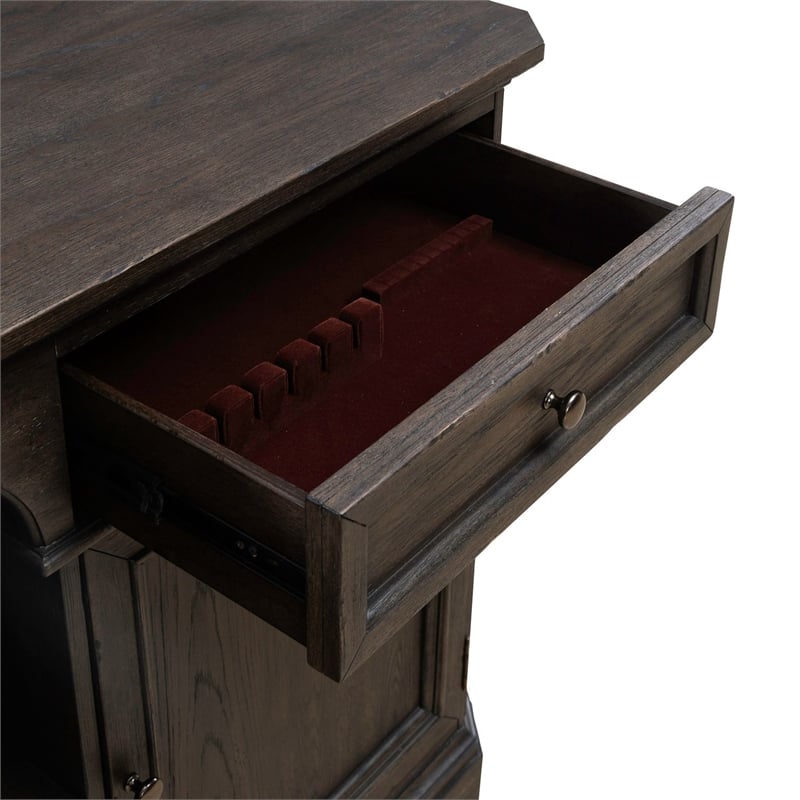 Liberty Furniture Grant Park Rubber Wood Wine Buffet in Cappuccino