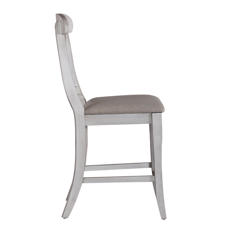 Liberty Furniture Ocean Isle Uph X Back Counter Chair (RTA) - Set of 2 - White