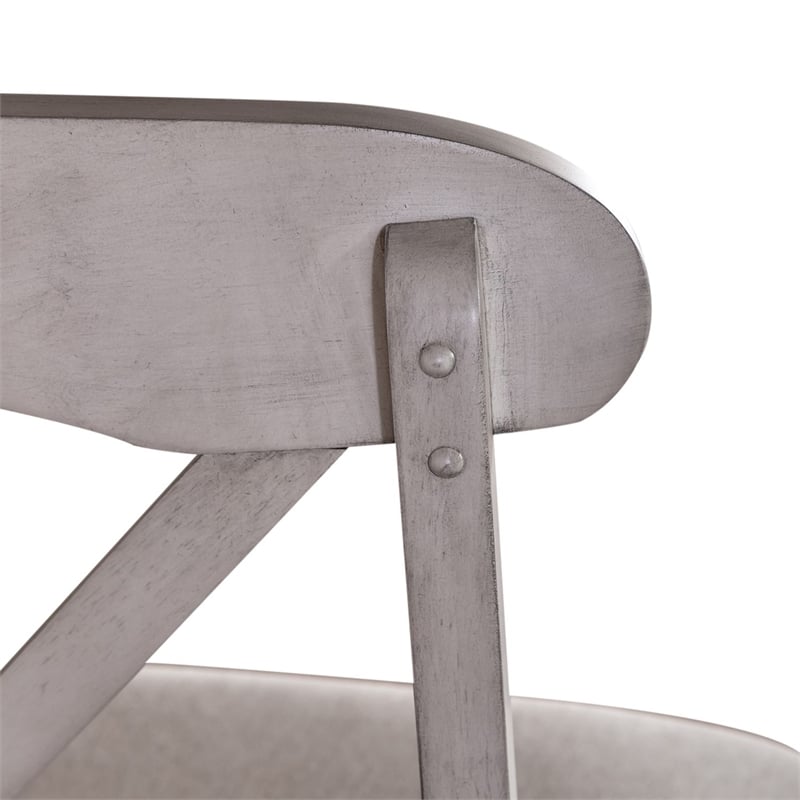 Liberty Furniture Ocean Isle Uph X Back Counter Chair (RTA) - Set of 2 - White