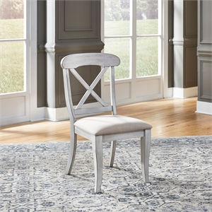 Liberty Furniture Ocean Isle Uph X Back Side Chair (RTA) - Set of 2 - White
