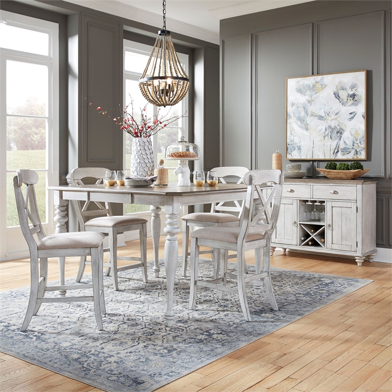 Liberty Furniture Ocean Isle 5 Piece Gathering Table Set - White