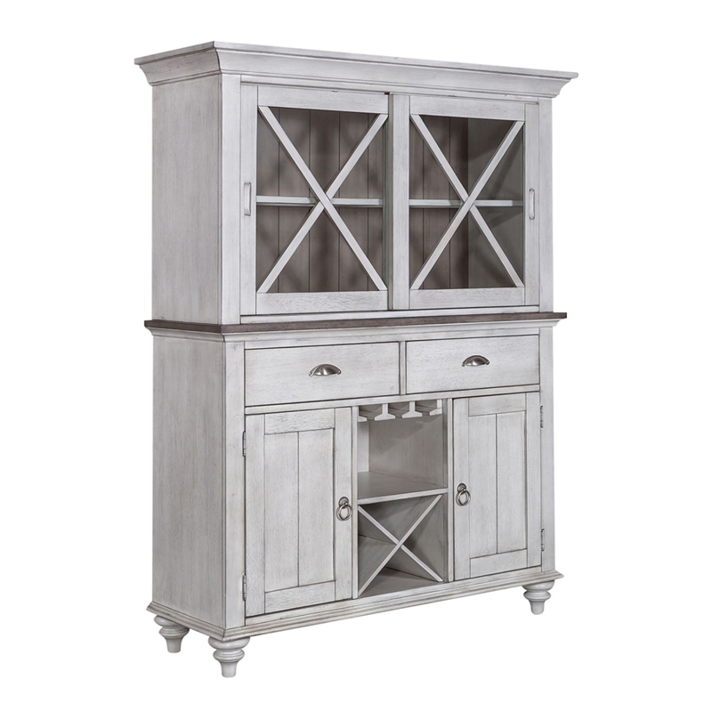 Liberty Furniture Ocean Isle Hutch & Buffet - White
