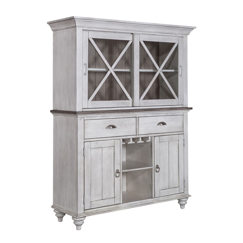 Liberty Furniture Ocean Isle Hutch & Buffet - White