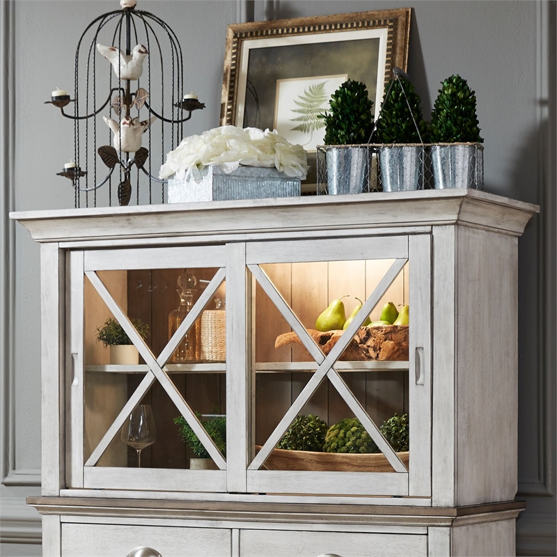 Liberty Furniture Ocean Isle Hutch & Buffet - White