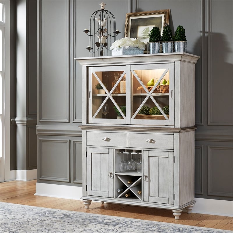 Liberty Furniture Ocean Isle Hutch & Buffet - White