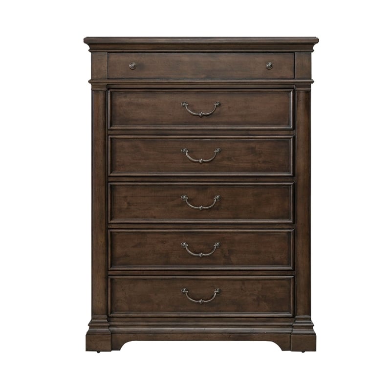 Liberty Furniture Arden Road King Poster Bed Dresser Mirror Chest - Cherry