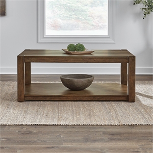 Liberty Furniture Broadmore Rectangular Cocktail Table - Brown