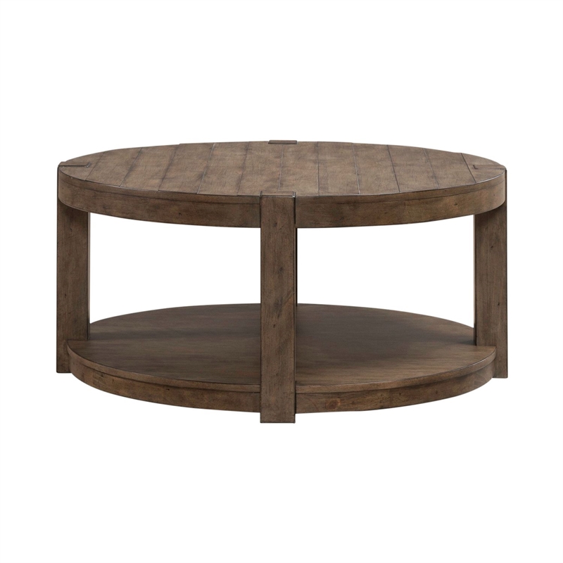 Liberty Furniture Broadmore Round Cocktail Table - Brown