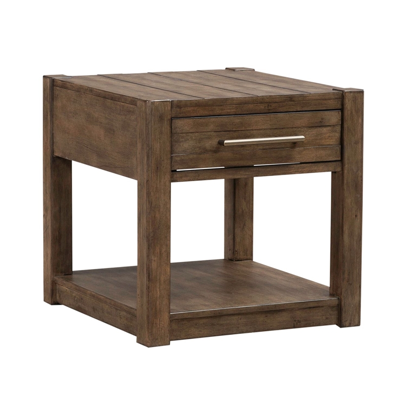 Liberty Furniture Broadmore Drawer End Table - Brown