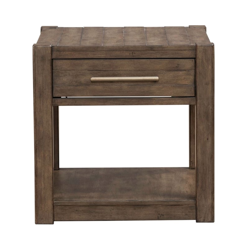 Liberty Furniture Broadmore Drawer End Table - Brown